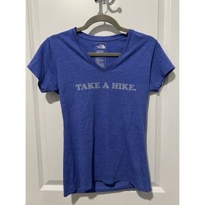 The North Face Take a Hike V-neck T-shirt in Blue, Size Small Slim Fit, Outdoor‎